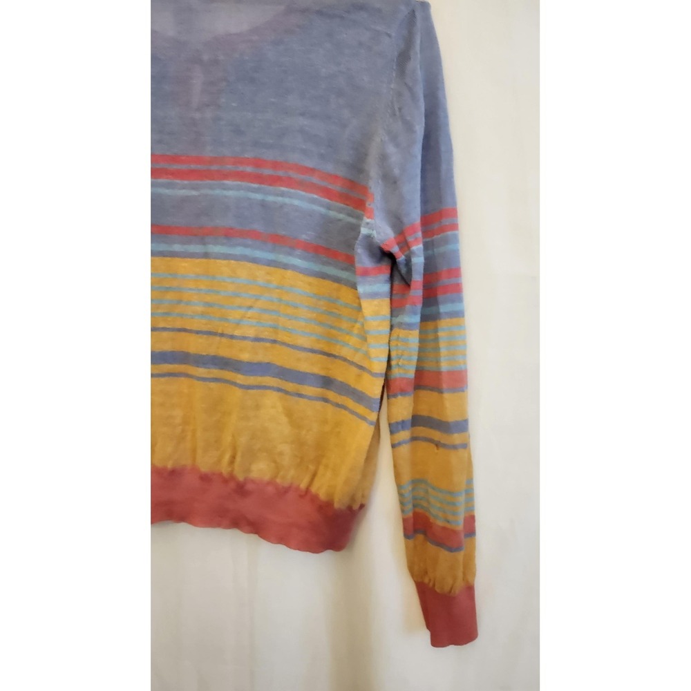 Sundance Cardigan Sweater Womens L Multi Silk Front Floral Lightweight Knit Boho - Picture 10 of 12